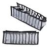 Multi Purpose Mesh Bras Storage Box 11 Compartments Breathable Polyester Underwear Storage Box Space Saver Foldable Design