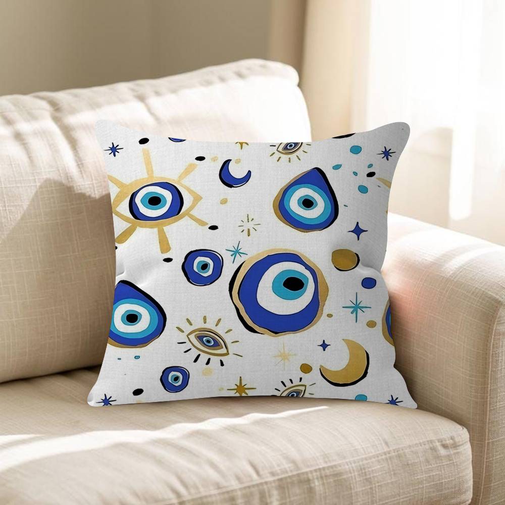 Funny Lucky Evil Eye Personalized Picture Text Home Decorative Pillows Household Gifts 45x45cm