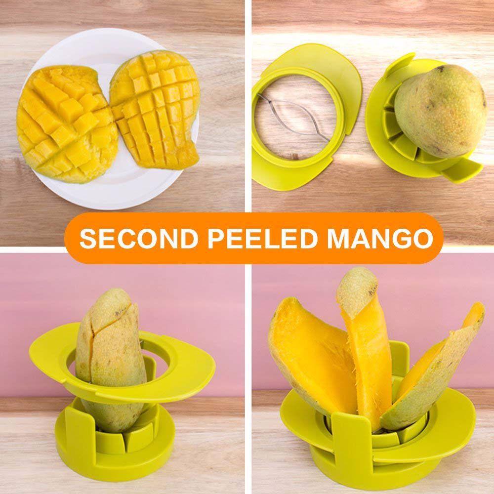 4-in-1 Easy Cutting Kitchen Vegetable Tool Mango Fruit Cutter Tomato Slicer Divider Core Remover