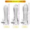 Available Vibrating Penis Sleeve Reusable Crystal Condom Cock Extender Vibrating Ring Sex Toy for Men Adult Sex Products