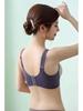 Women's Lace Full-Cup Wirefree Bra – Supportive, Breathable, Anti-Sag, Plus Size, Beautiful Back Design