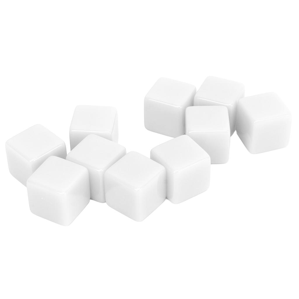 30 Pcs 16mm Dice Set Six Sided Blank Dice Write On Game for Math Teaching Education
