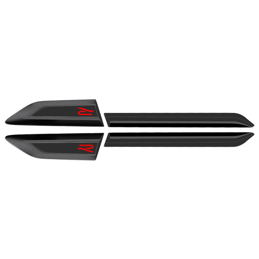 

2 шт. логотип автомобиля кузов крыло боковая дверь лезвие авто эмблема значок наклейка украшение для Rline Beetle Touareg Tiguan Touran CC Golf Red R чёрный