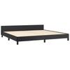 Vidaxl Bed Frame with Headboard Without Mattress, Black, 200X200 Cm