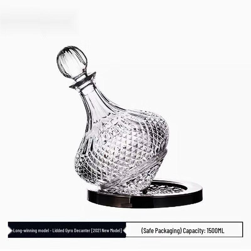 Luxury Crystal Glass Tumbler Wine Decanter with Lid