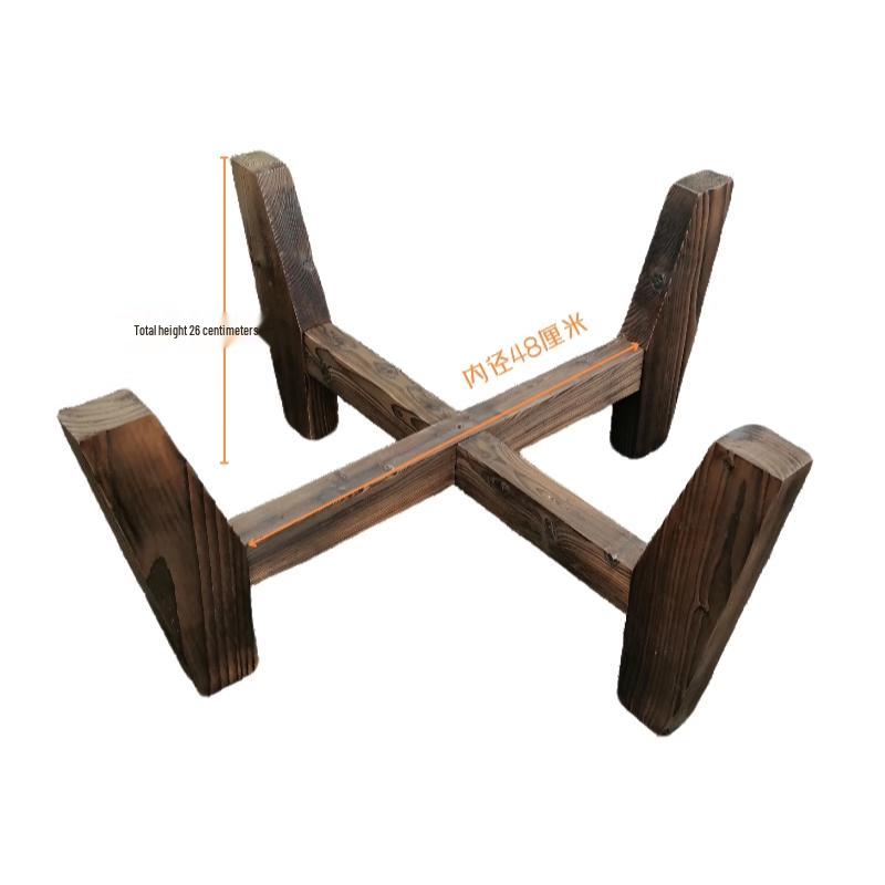 Carbonized Wood Slanted Leg Flower Stand