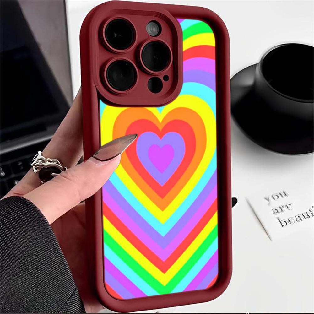 Ae93 Rainbow Art Design Protective Phone Cases for iPhone 13 14 15 Pro Max XR infinix Hot 40i 30i Tecno Camon 30 20 Pro Angel Eyes TPU Back Cover