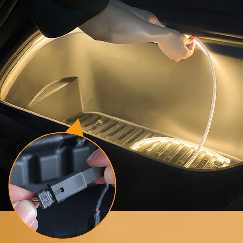 White LED Trunk Light Easy Install LED Trunk Light Automotive Interior Customizable LED Strip Battery Life Preservation