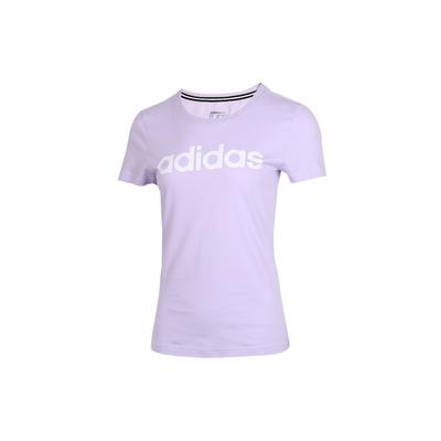 Neo Logo Print Regular Fit Sports Short Sleeve T-Shirt Women Tops Purple GL1178