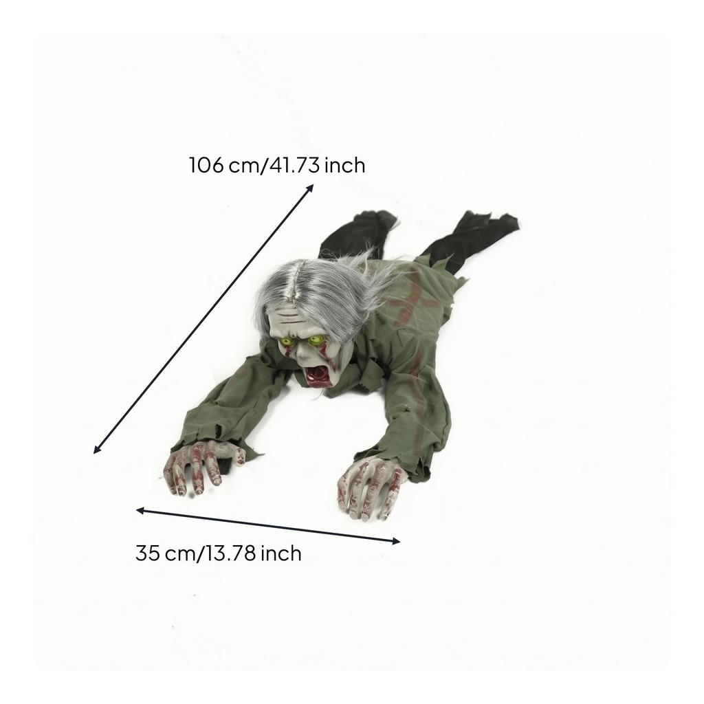 Hängende Zombie-Dekoration Blutige kriechende Figur Lebensecht für Bar