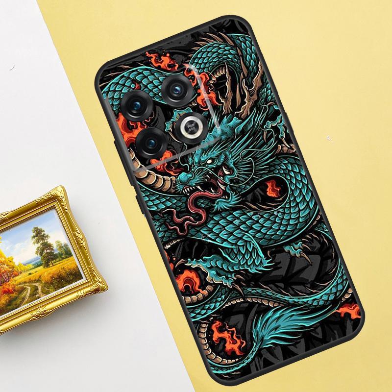 Japanese Dragon Art Case For Oneplus 10 Pro 9 Pro Ace 10T 9RT 8T Cover For Oneplus Nord 2 2T CE N10 N20 N300