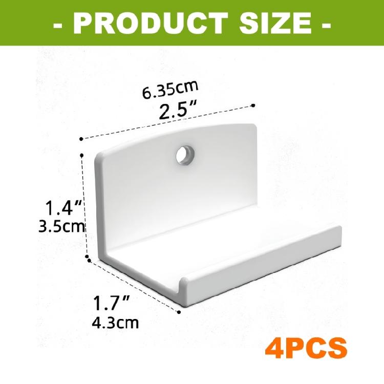 Pack of 4 Wall Mounted Holders for Vinyls Albums Using Sticky Materials Strong Adhesion Easy Installation Home Decors