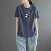 2025 Korean Style Women's Loose Letter Print Slimming T-Shirt