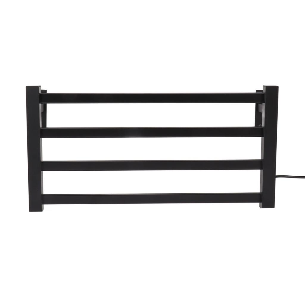 Thermostatic Towel Shelf Wall Mounting Electric Heating Drying Towel Rack for Home Bathroom UK Plug