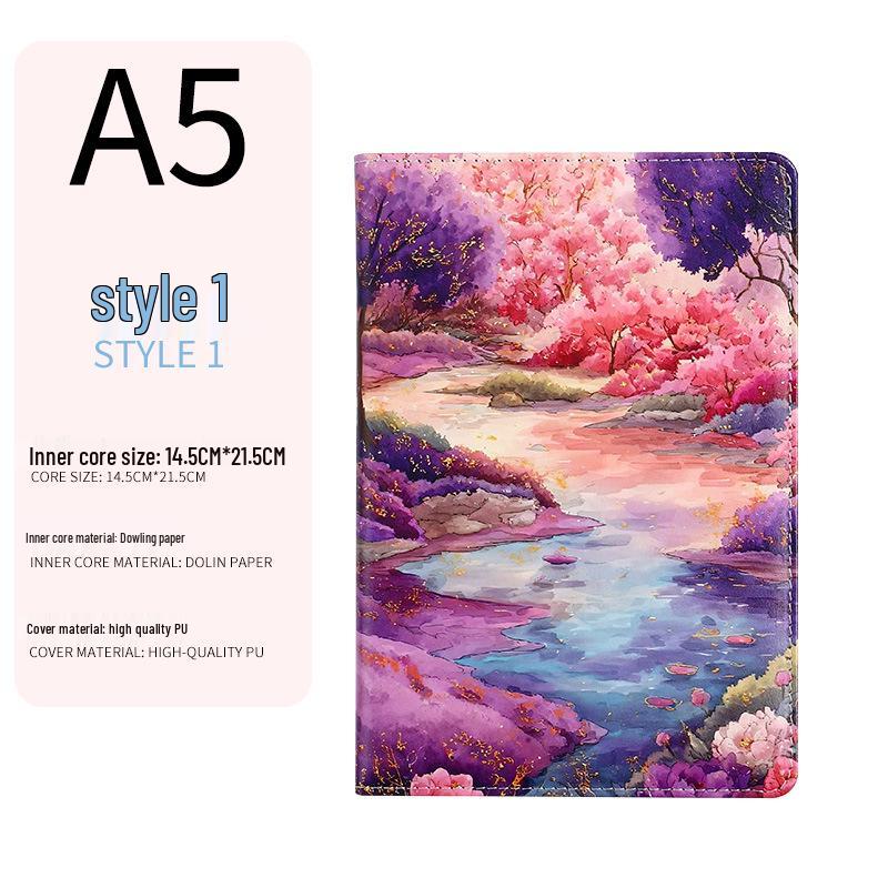 3D Oil Painting Landscape A5 Notebook Journal