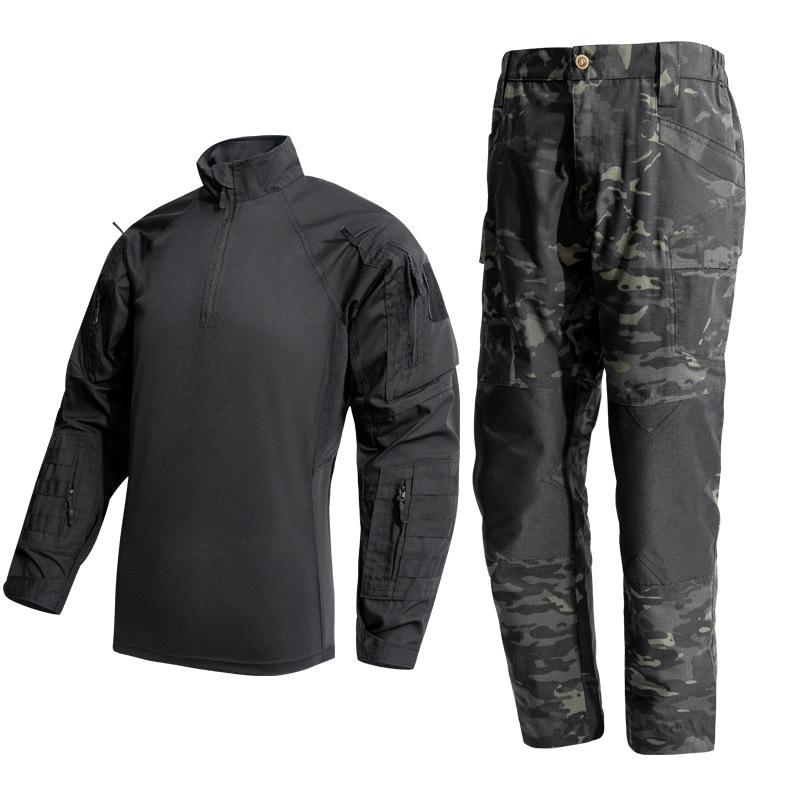 Raid Tactical Suit Men s Spring and Autumn Wear-resistant Overalls Camouflage Frog Suit Outdoor CS Training Suit Commuter Instructor Suit S