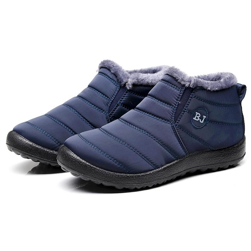 Snow Warm Boots Men Outdoor Sneakers Winter Men's Slip On Man Shoes Unisex Ankle Boots Waterproof Men's Work Shoes Footwear