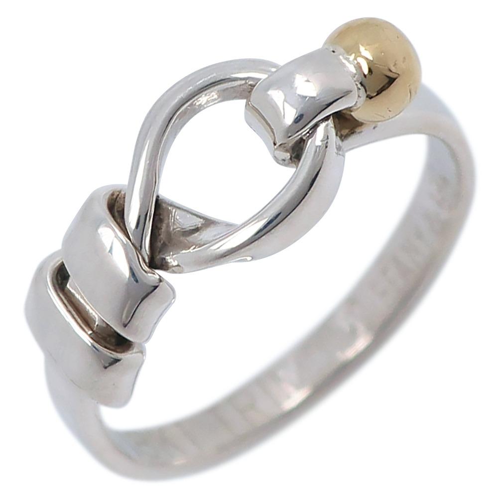 

TIFFANY&Co. Hook & Eye Ring Silver925/K18 yellow gold #6.4(US Size) 2.7g Women Used