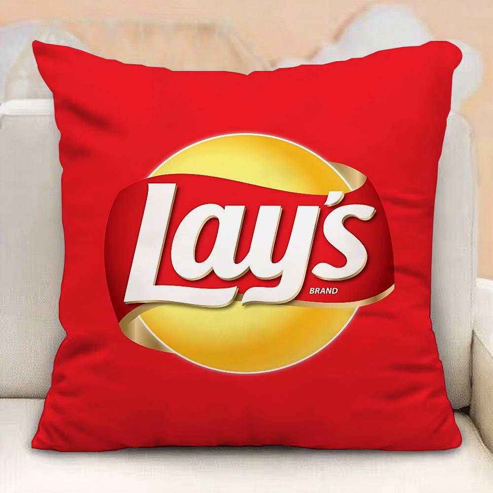 

L-Lays Potato Chips Pillow Case Pillowcases Home Decor Living Room Decor Cushion Covers 16x16Inch