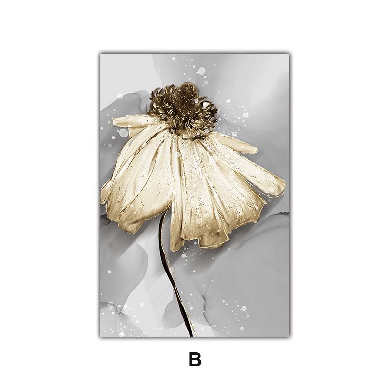

Абстрактные всплески золотой краски, цветы, настенная живопись, холст с принтом, постер, скандинавский минимализм, художественная картина для гостиной, украшение 21x30cm No Frame