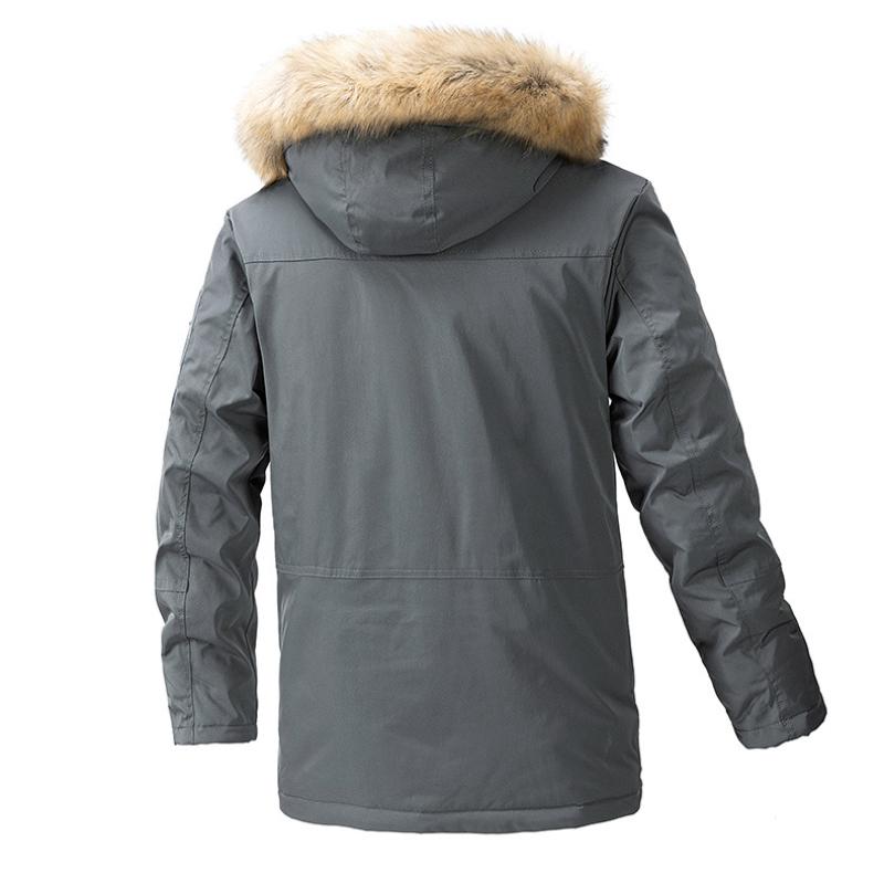 2024 New Winter Men Long Coat Military Fur Hood Warm Tactical Bomber Army Korean Thick Multi Pockets Overcoat Male Warm Parka