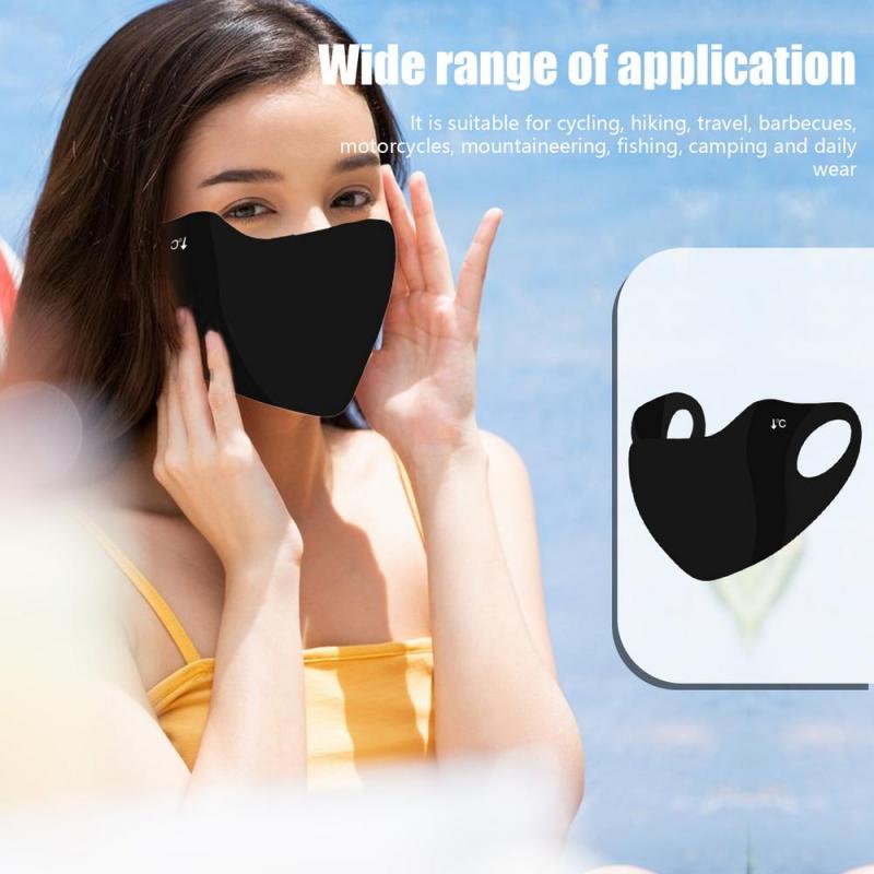 Cycling Ice Silk Face Mask Anti-UV Sun Protection Unisex Adjustable Breathable Bandana Hunting Running Sport Mask Scarf