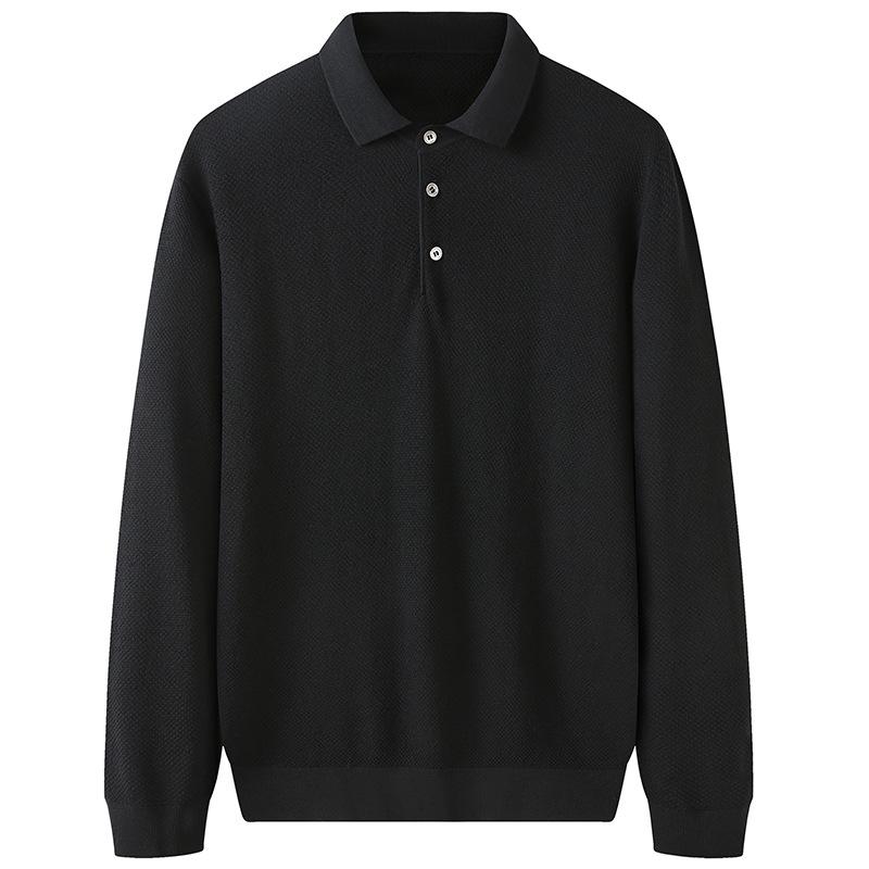 Men's Plus Size Warm Lapel Knit Wool Sweater for Autumn 2026