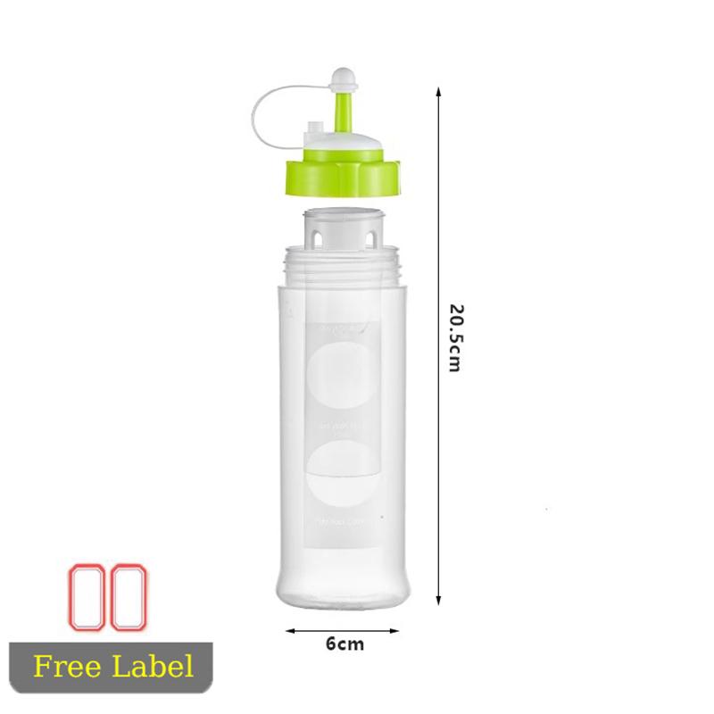 1Pieces 350/650ml Quantitative Sauce Squeeze Bottle With Nozzle Ketchup Oil Bottle Outdoor Tableware