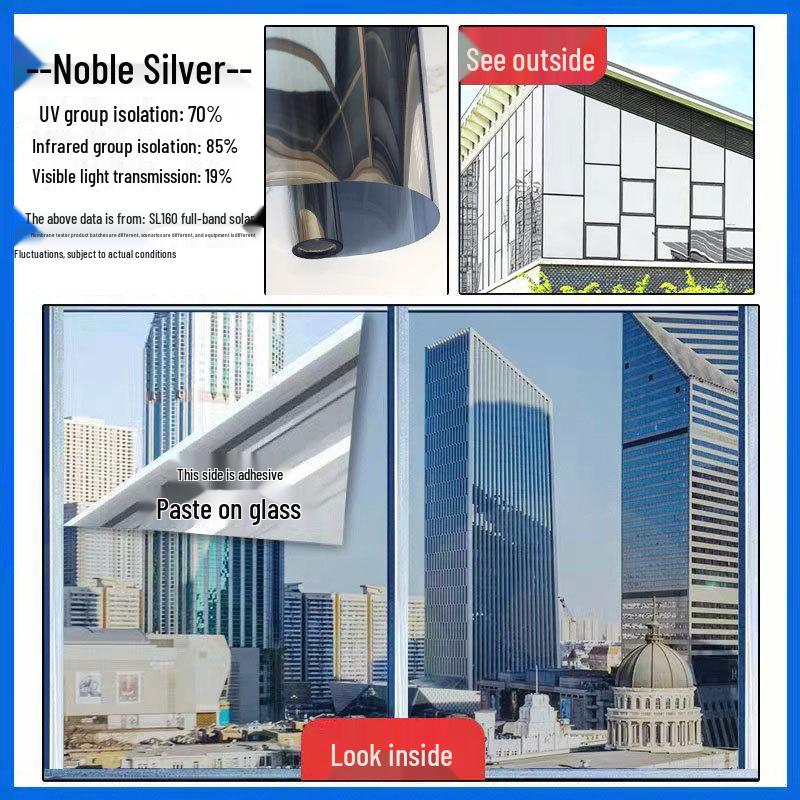 One-Way Nano Heat Insulation & Sun Protection Film for Windows