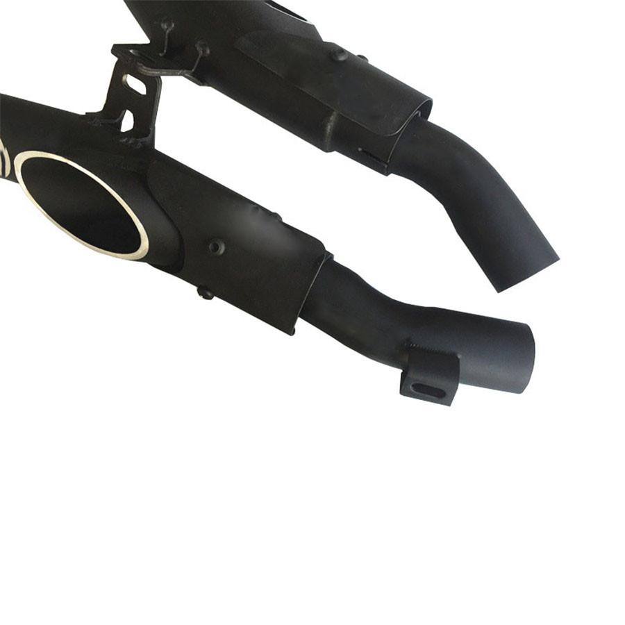 Motorcycle Exhaust System Dual Pipe Slip on Middle Pipe For Kawasaki Z1000 10-17