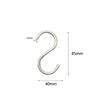 5pcs Aluminum Alloy S-Shape Hook,Closet Multifunctional S Hanger Hooks for Scarf Bags,Gold Hanging Hooks Home and Organization