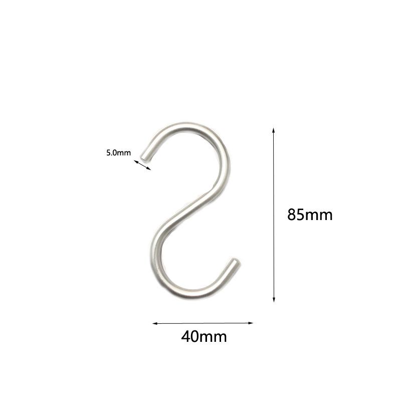 5pcs Aluminum Alloy S-Shape Hook,Closet Multifunctional S Hanger Hooks for Scarf Bags,Gold Hanging Hooks Home and Organization