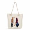 Sisters Print Thick Rope Single-shoulder Beach Bag 7275 CLE
