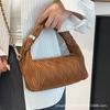 Fashion High-end Sense Retro Handbag Women's 2025 New Pleated Versatile Shoulder Underarm Bag Messenger Bag