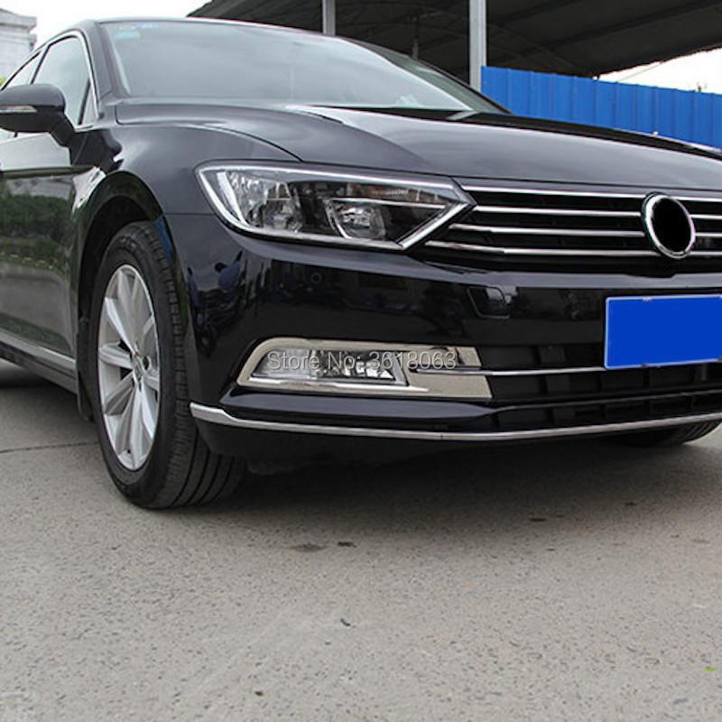 Pro 2017 Volkswagen VW Passat B8 2018 Kryt předního mlhového světla Obložení rámu světlometu z nerezové oceli Styling vozu