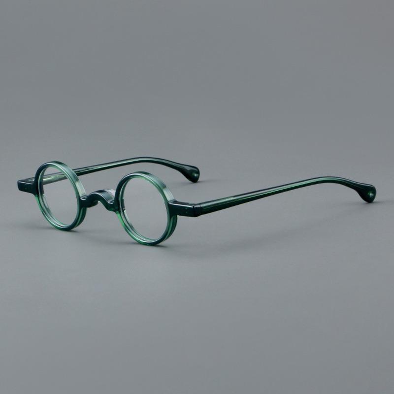 

Vintage Round Eyeglasses Men s Reading Glasses Acetate Men s Hand Made Anti Blue Light Prescription Eyewear plastic demo lens зелёный