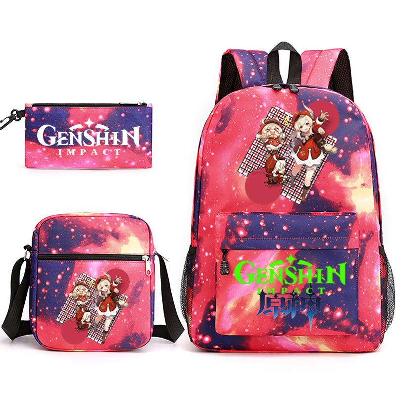 Yuanshen Backpack 3 Pieces/set Girls Boys Travel Shoulder Bag School Backpack
