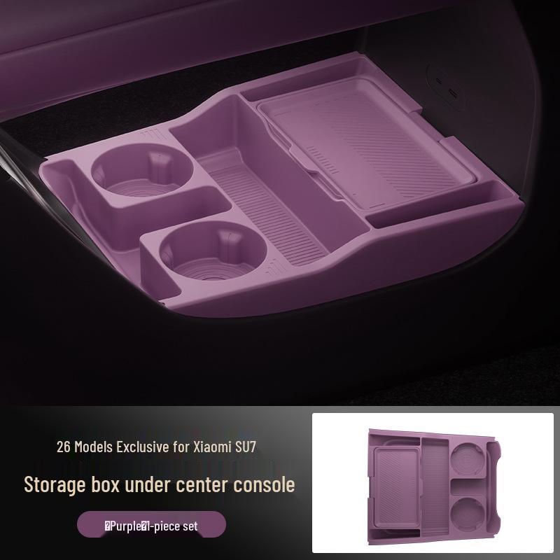 Silicone Anti-Scratch Storage Box Organizer for Xiaomi SU7 Console