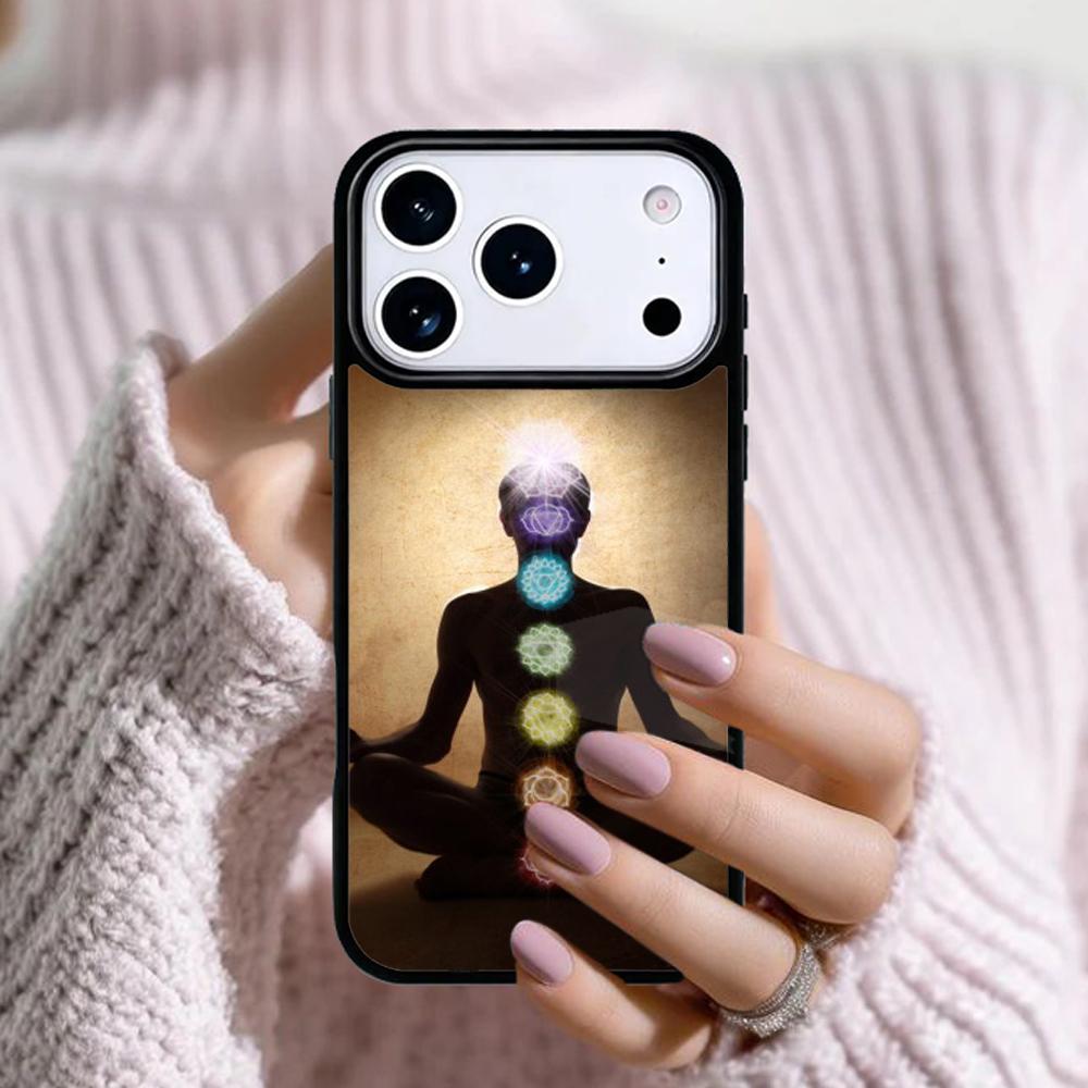 Чехол для телефона Apple iPhone 17 Air 16E 15 14 Plus 13 12 11 Pro Max Mini со знаком лотоса и чакрами Йоги Funda Cover
