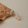18K Gold-Plated Color-Retaining Zircon Flower Earrings for Women Fashion Exquisite High-Quality Earrings Jewelry Birthday Gift