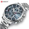 CURREN Men's Watches Top Brand Luxury Watch for Men Original Waterproof Stainless Steel Chronograph Moon Phase Date Rota Dial