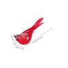 12 Pcs Artificial Bird Ornaments Cardinal Figurine Red with Metal Clip Christmas
