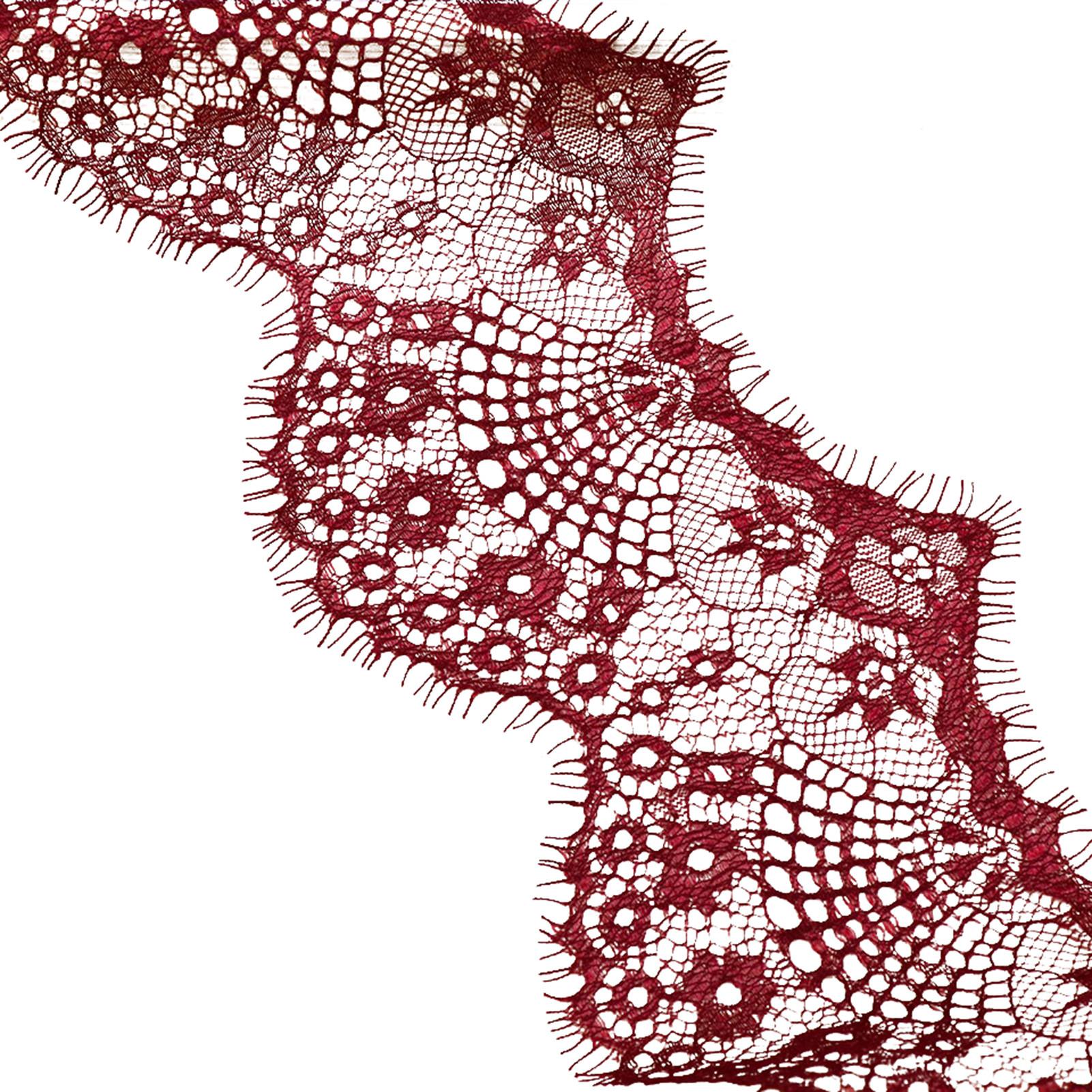 

BL 3 ярда лента с цветочной кружевной тканью для отделки вязаной одежды своими руками, аксессуары для шитья красный