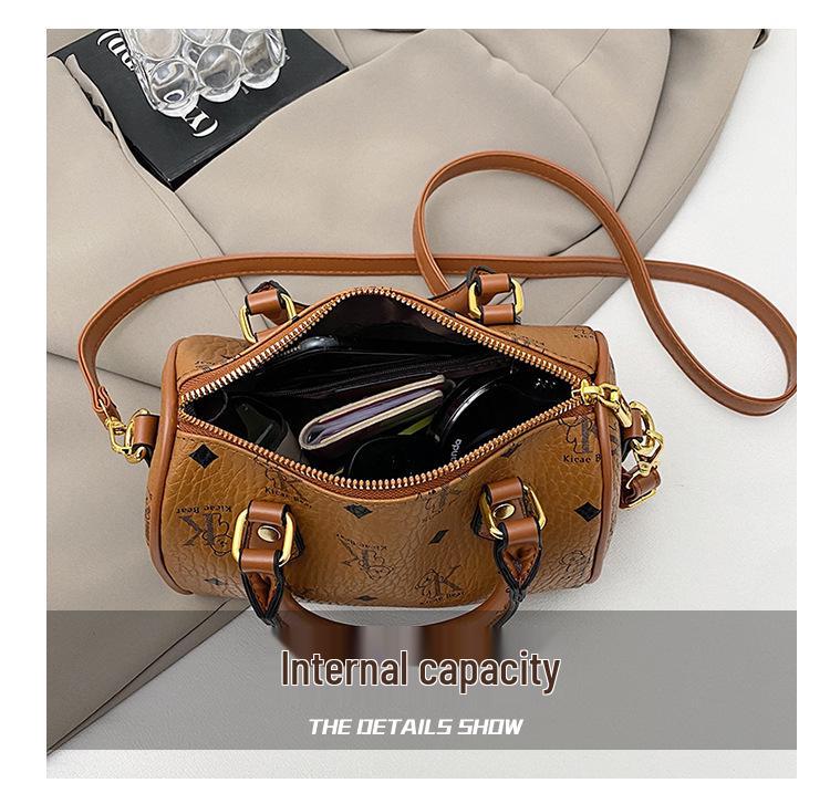 Damen Retro Luxuriöse Boston Schulter- und Crossbody Kissen-Tasche