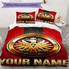 Custom Name Eintracht Frankfurt Pattern Bedding Uilt Set Uilt Cover Pillowcase Home Decoration Birthday Gift (1*duvet Cover+2*pillowcase Without Core)