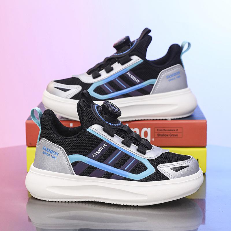 

Обувь для мальчиков и девочек весна детская двойная сетка спортивная обувь средние и старшие дети ученики начальной школы кроссовки подростки дышащая 40 серебряный