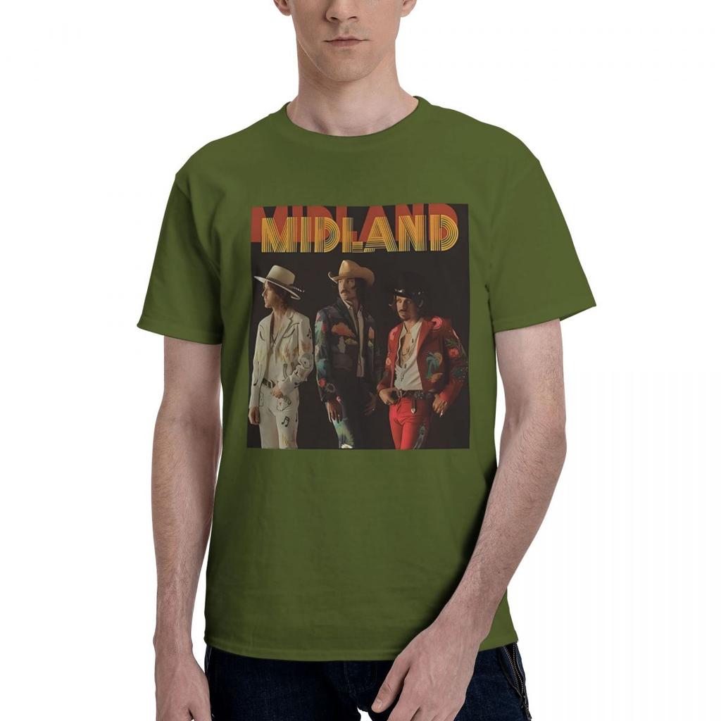 Midland Band 100 Cotton Casual Breathable Confortable Cute Designer Clothes Men Graphic Tee