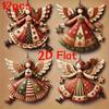 Christmas Tree Hanging Pendant Angels Doll Pendant Wooden Angels Decorations For Christmas Party New Year Wedding Decor