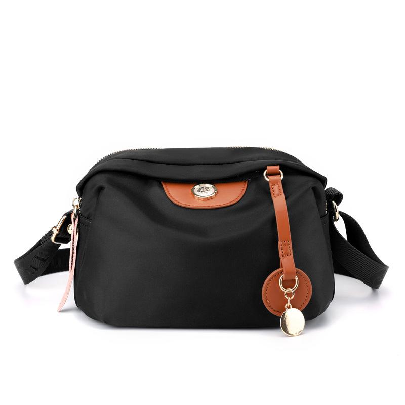 

New Portable Shoulder Bag Women s Trend Messenger Bag Anti-splashing Nylon Mobile Phone Bag чорний