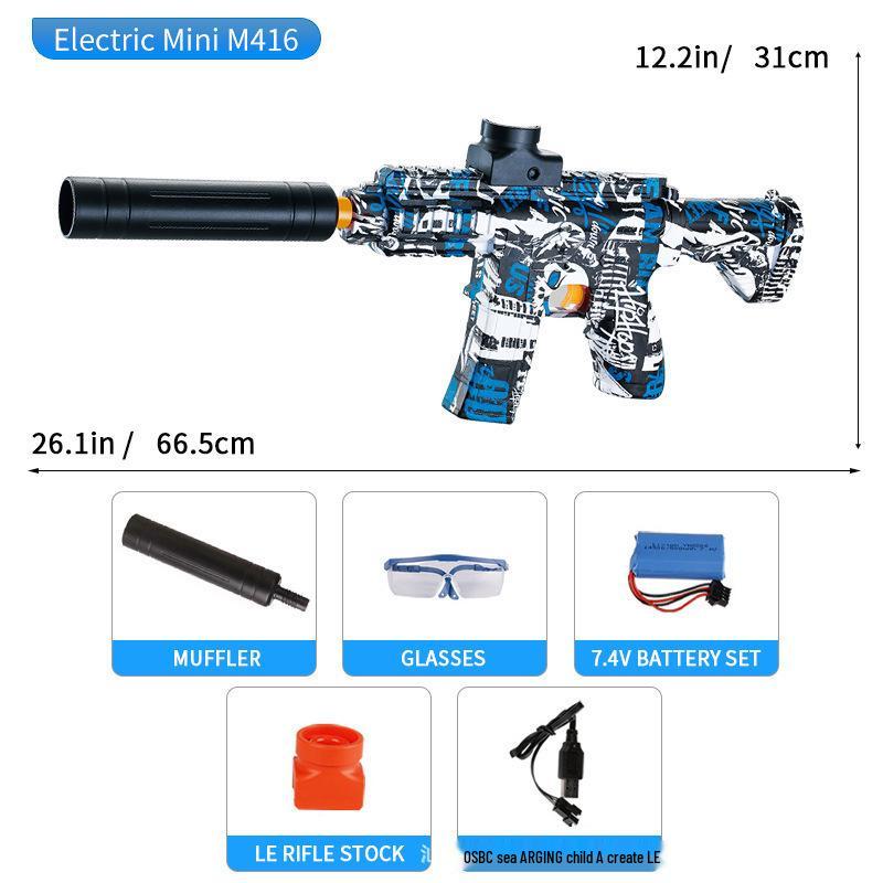 AK47 Electric Graffiti Battle Toy Gun with High-Speed Burst Fire